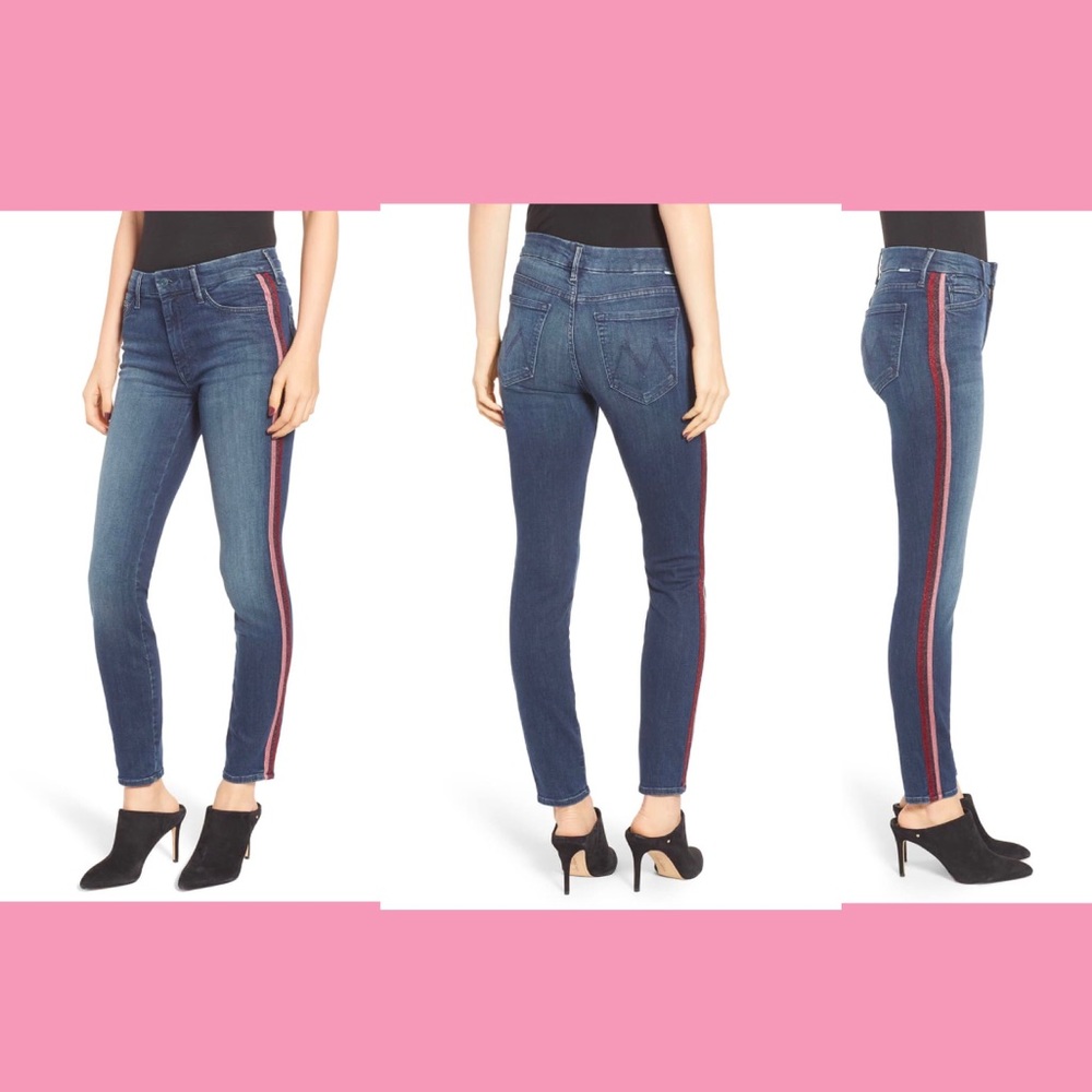 Mother Jeans Here Kitty, Kitty Glitter Racer